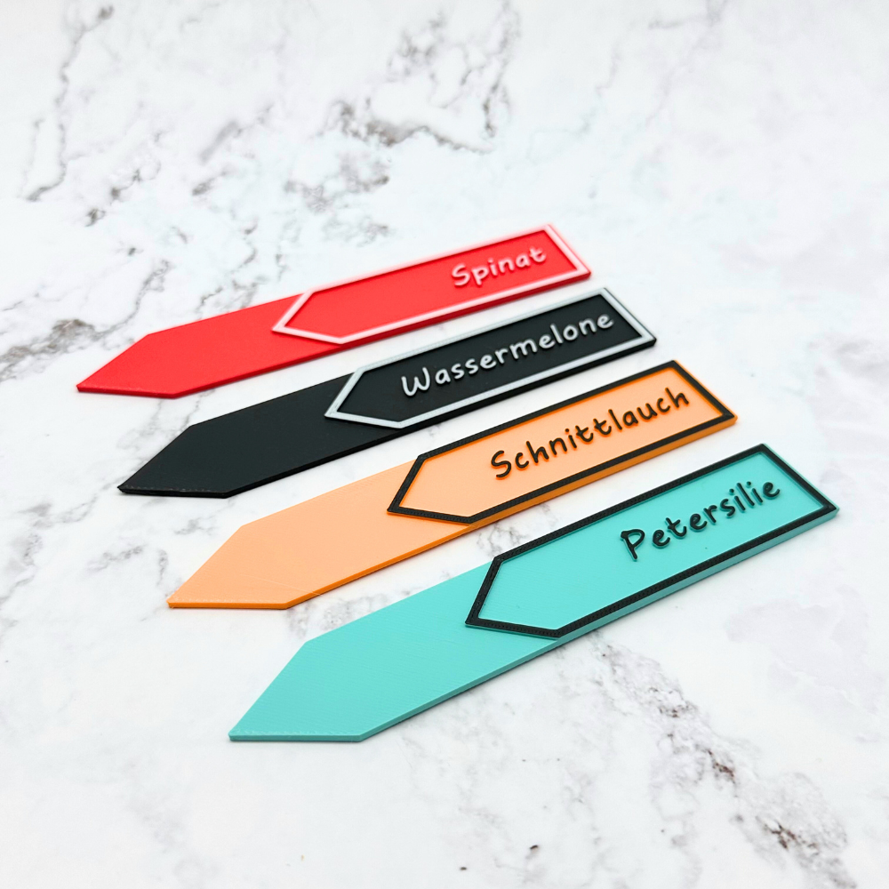 5 Pieces Customizable Plastic Herb Markers in Colors for Garden Labeling 145mm