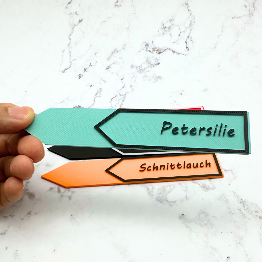 5 Pieces Customizable Plastic Herb Markers in Colors for Garden Labeling 145mm