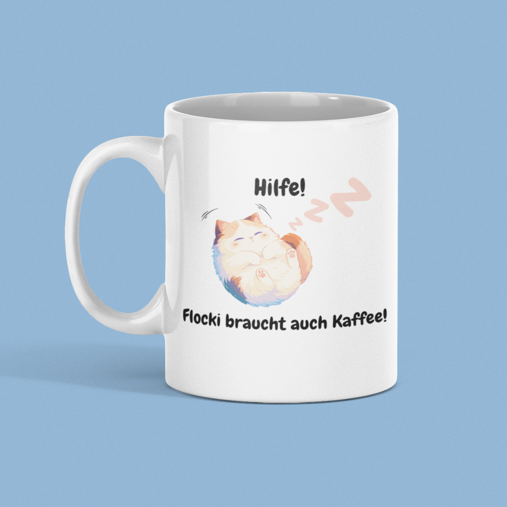 Personalized Ceramic Coffee Mug – Sleeping Pet Design (330mL / 11oz)