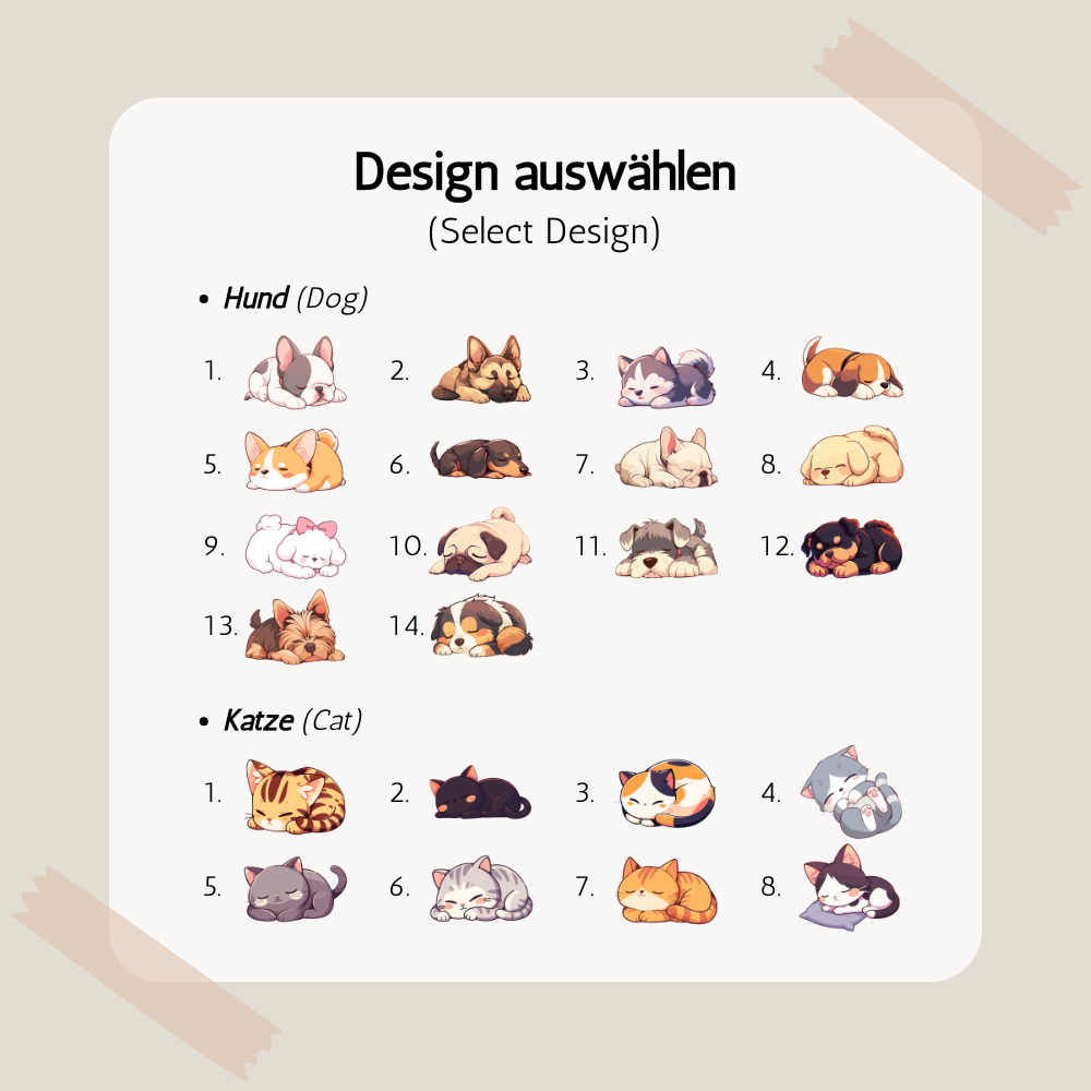 Personalized Ceramic Coffee Mug – Sleeping Pet Design (330mL / 11oz)