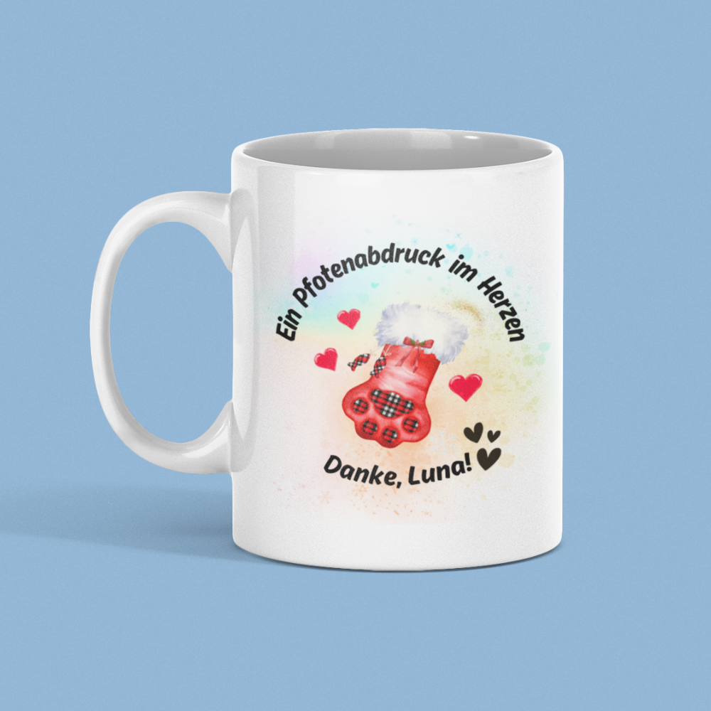 Personalized Ceramic Coffee Mug - Christmas Design (330mL / 11oz)