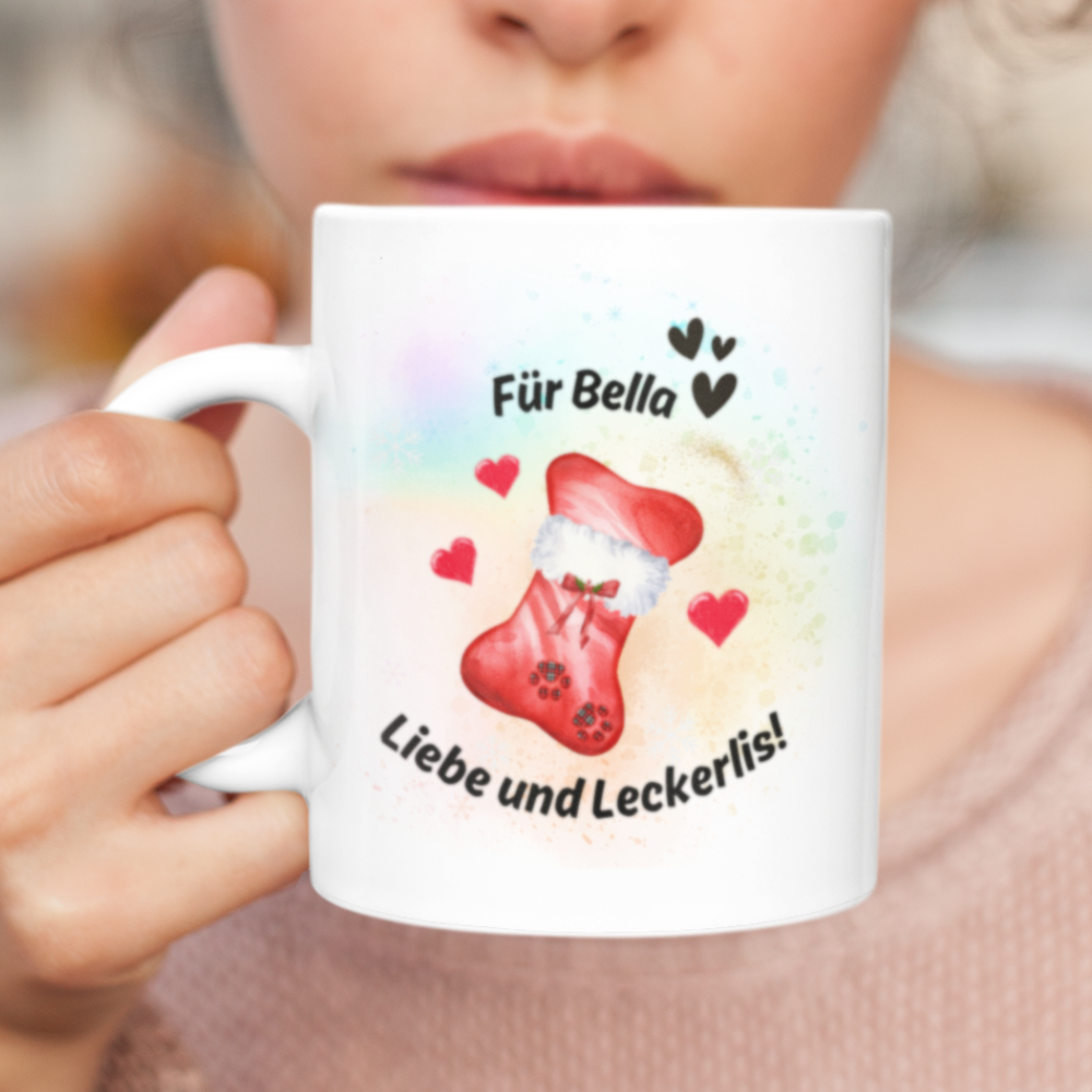 Personalized Ceramic Coffee Mug - Christmas Design (330mL / 11oz)