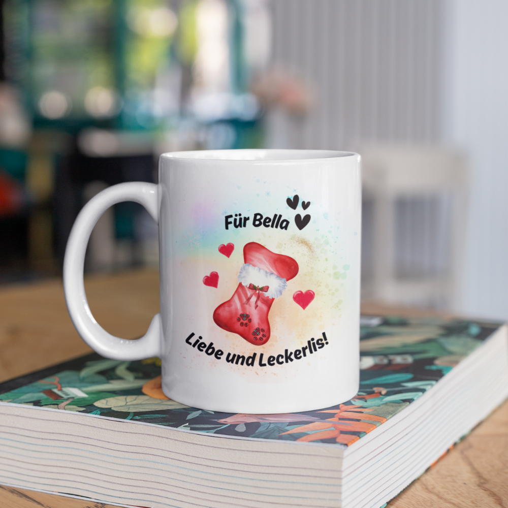 Personalized Ceramic Coffee Mug - Christmas Design (330mL / 11oz)