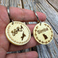 Round Wood Pet Tag with Engraving for Dogs and Cats - 35mm