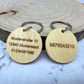 Round Wood Pet Tag with Engraving for Dogs and Cats - 35mm