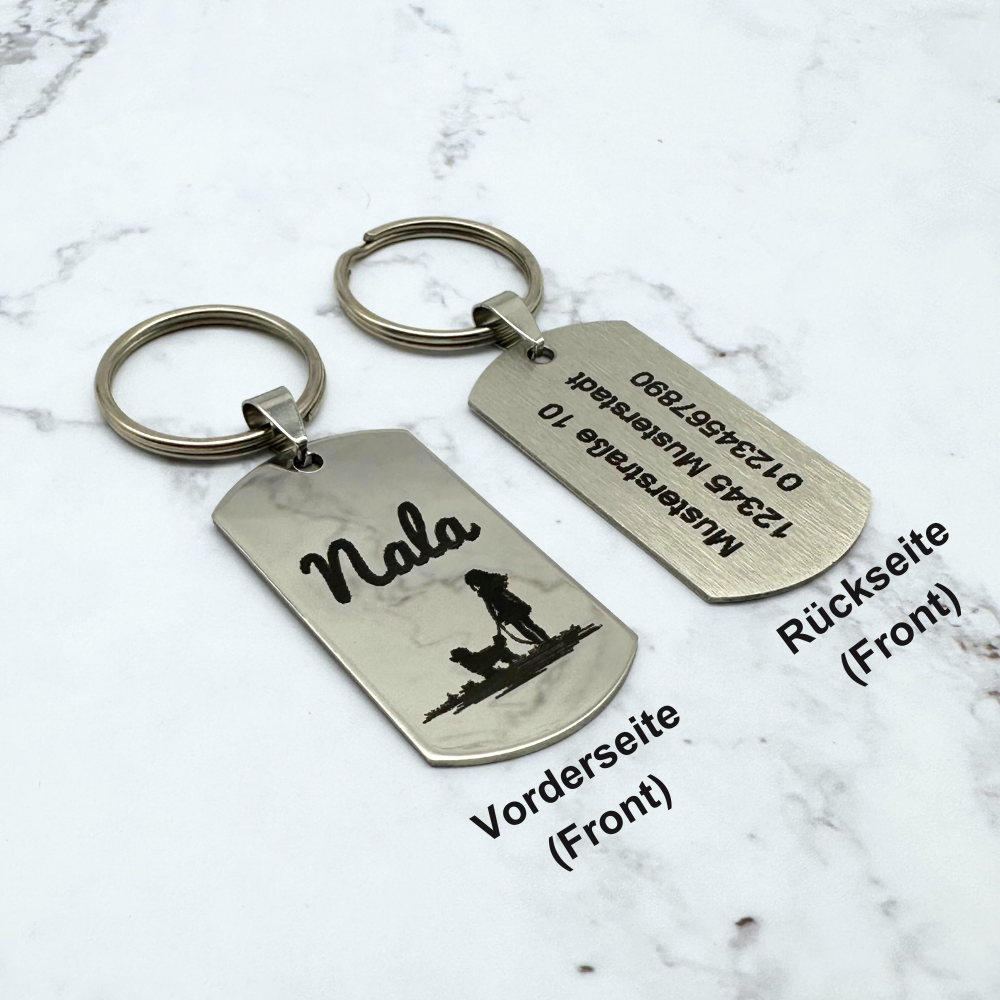 Shield Shaped Stainless Steel Pet Tag - Custom Engraved Name Tag for Dogs