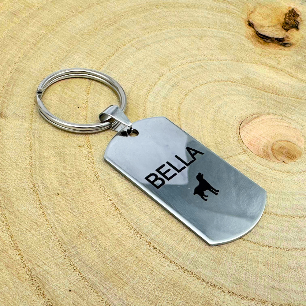 Shield Shaped Stainless Steel Pet Tag - Custom Engraved Name Tag for Dogs and Cats