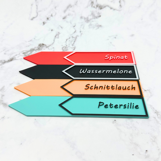 5 Pieces Customizable Plastic Herb Markers in Colors for Garden Labeling 145mm