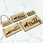 Wood Name Tag with Engraving for Dogs and Cats