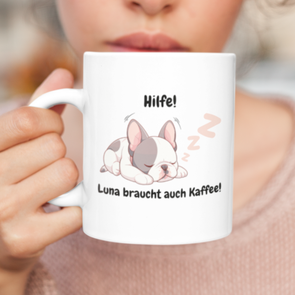 Personalisierte Keramik Kaffeetasse - Schlafendes-Haustier-Design (330mL / 11oz)