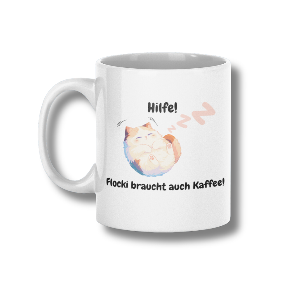 Personalisierte Keramik Kaffeetasse - Schlafendes-Haustier-Design (330mL / 11oz)