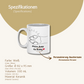 Personalisierte Keramik Kaffeetasse – Pfoten-Bump-Design (330 mL / 11 oz)